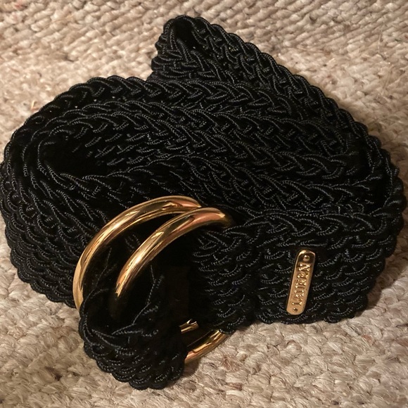 Lauren Ralph Lauren Black Woven Belt - Picture 2 of 10